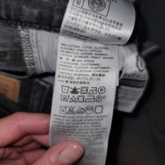 Levi's Jeans Womens 25 Black Wedgie Skinny High Waist Stretch American Denim - Picture 7 of 8